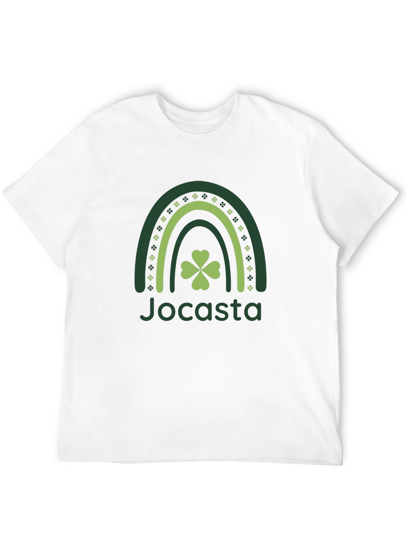 Jocasta St. Patricks Day Rainbow Clover T-Shirt