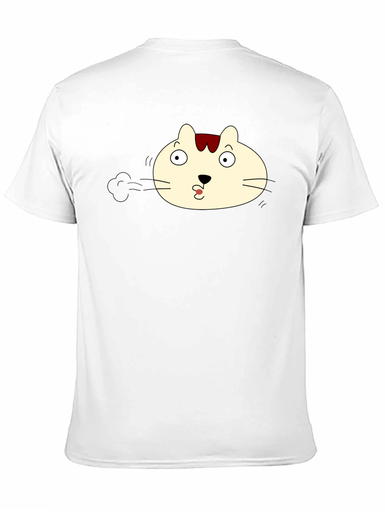 Funny Cat Face Black T-Shirt