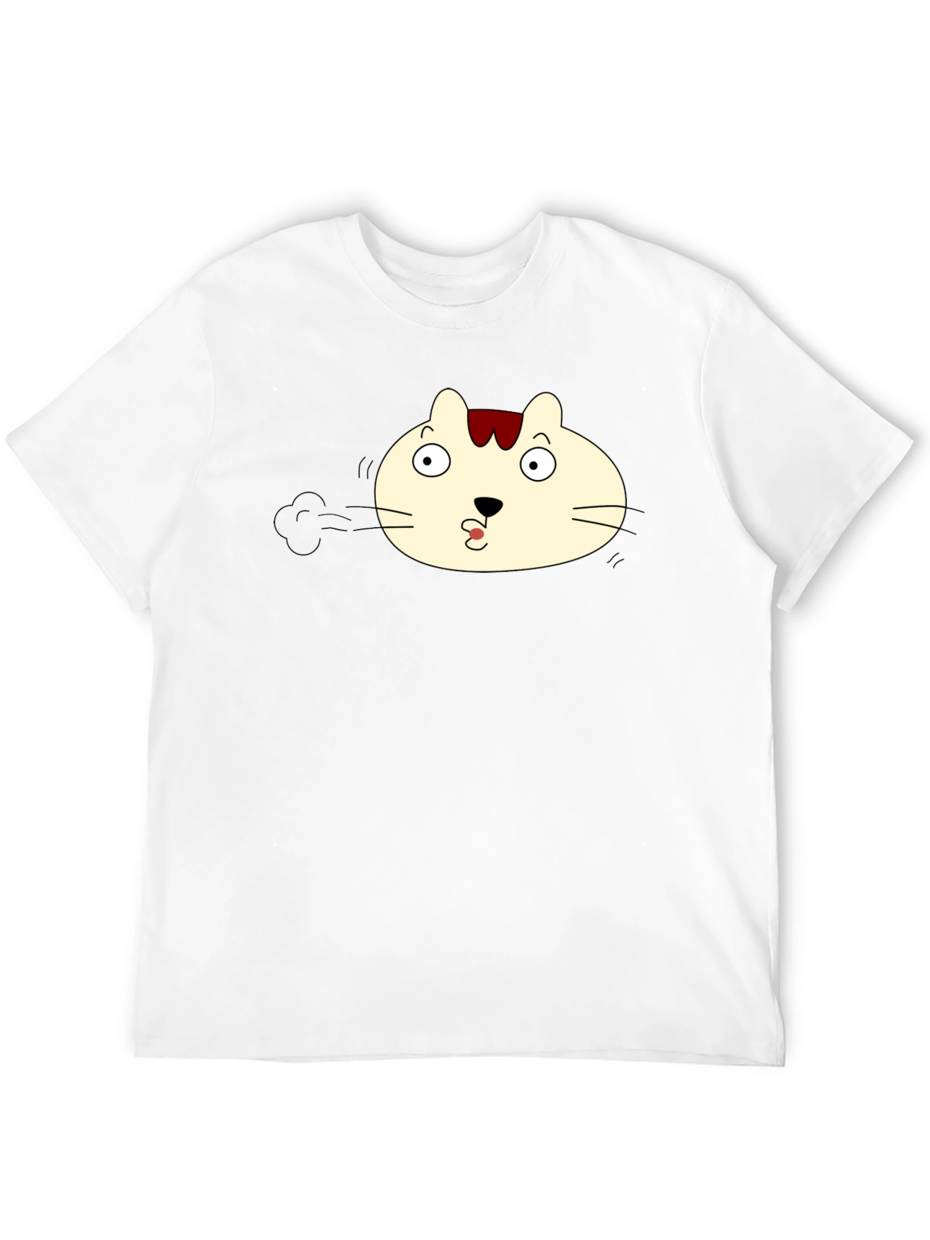 Funny Cat Face Black T-Shirt