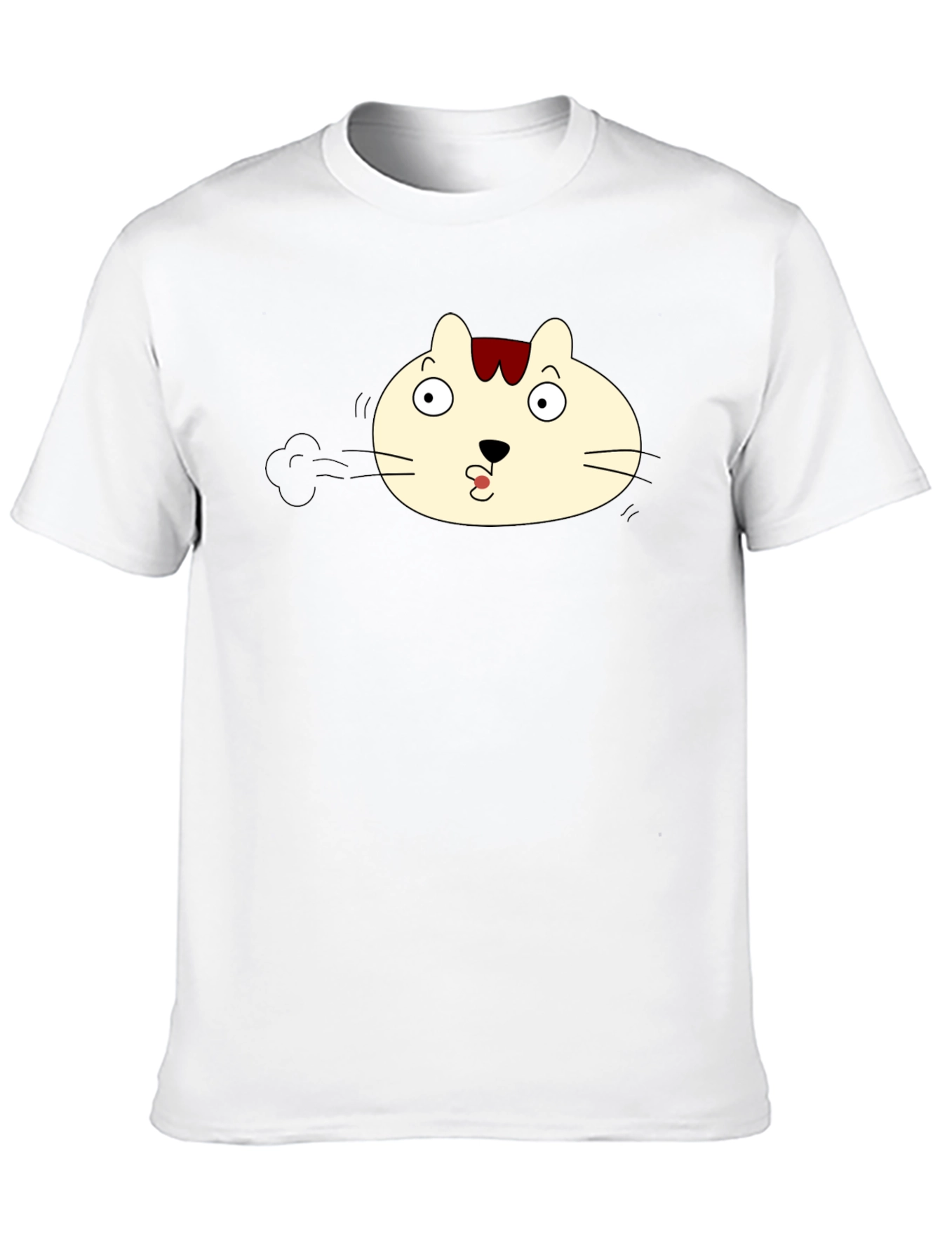 Funny Cat Face Black T-Shirt