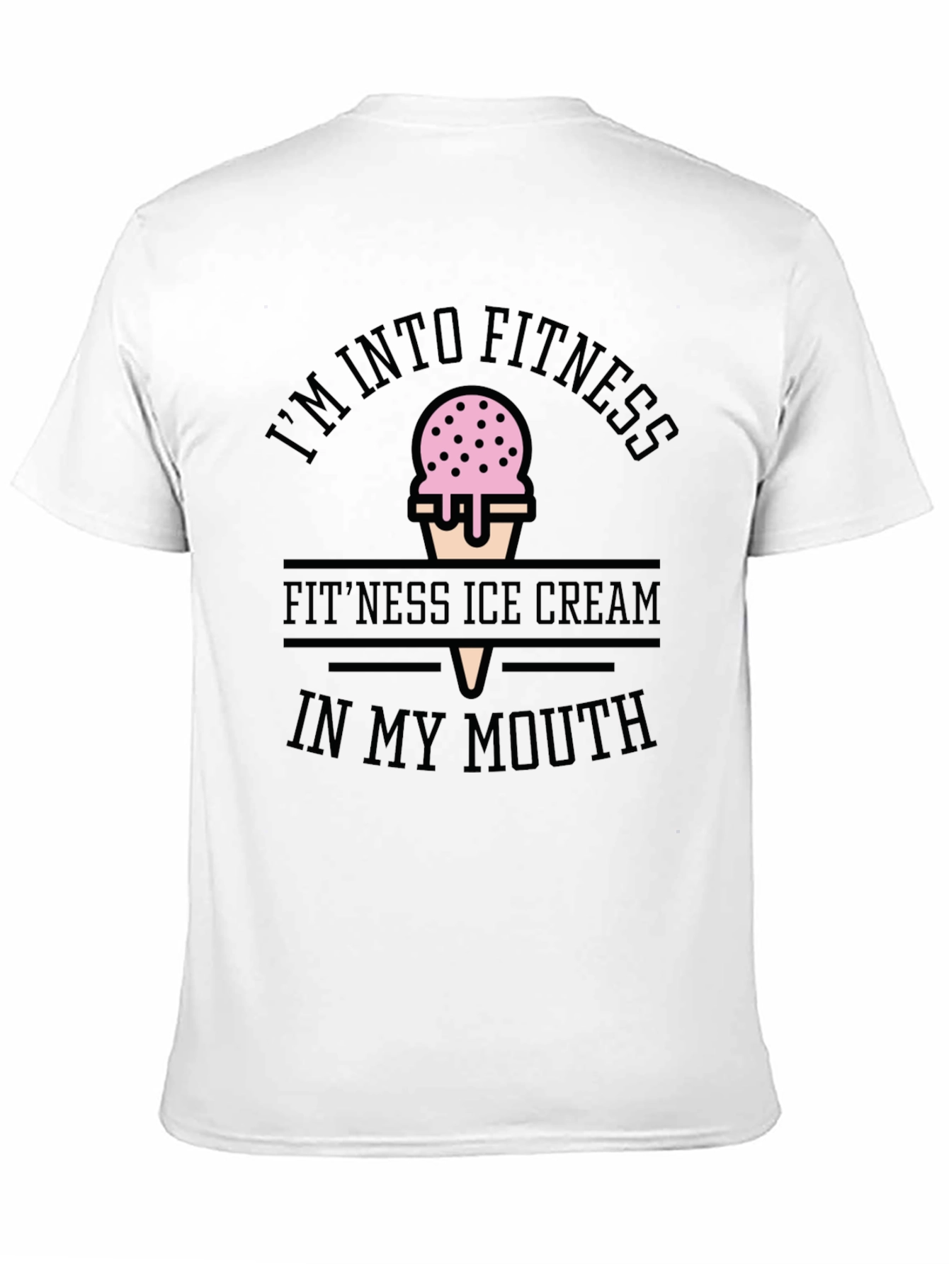 Fitness Ice Cream Black T-Shirt