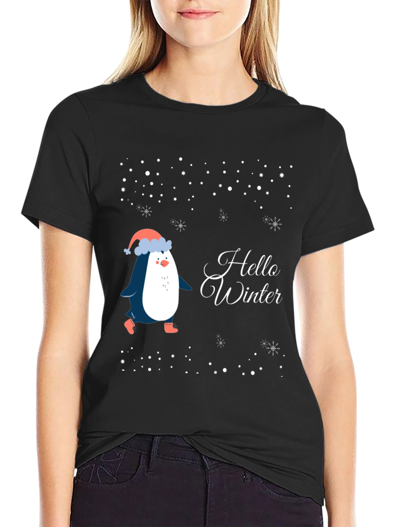 Hello Winter Penguin T-Shirt