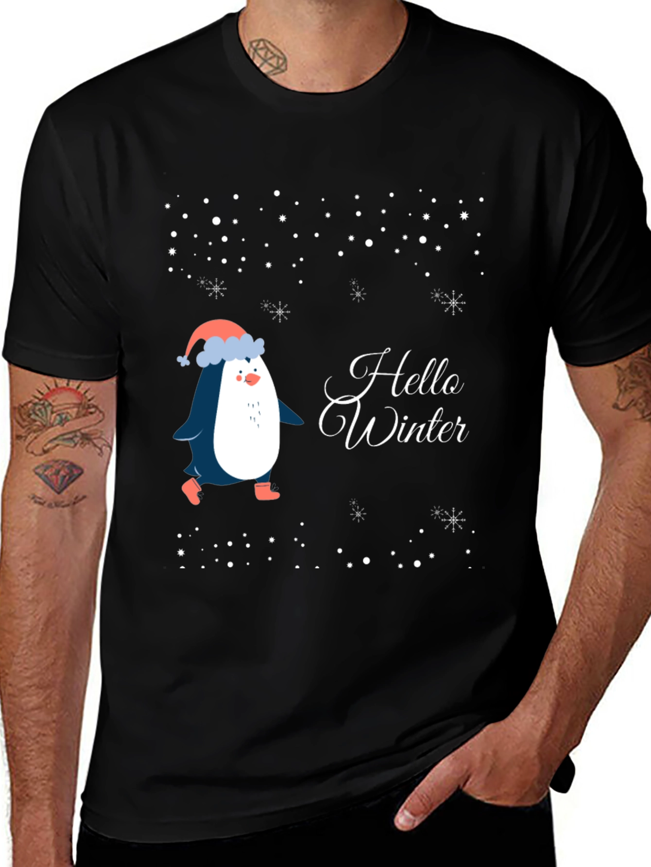 Hello Winter Penguin T-Shirt