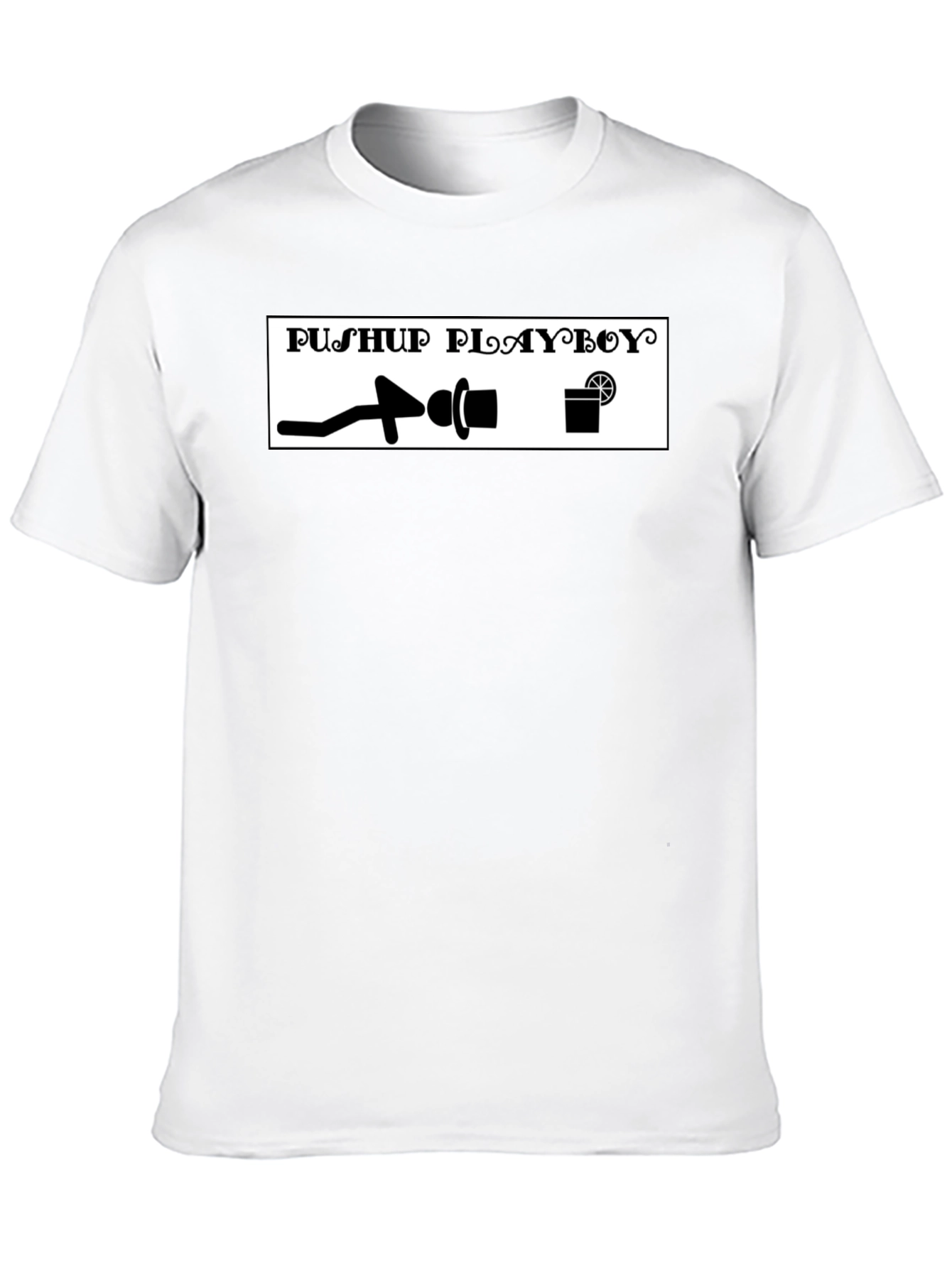 Pushup Playboy T-Shirt - Black Graphic Tee