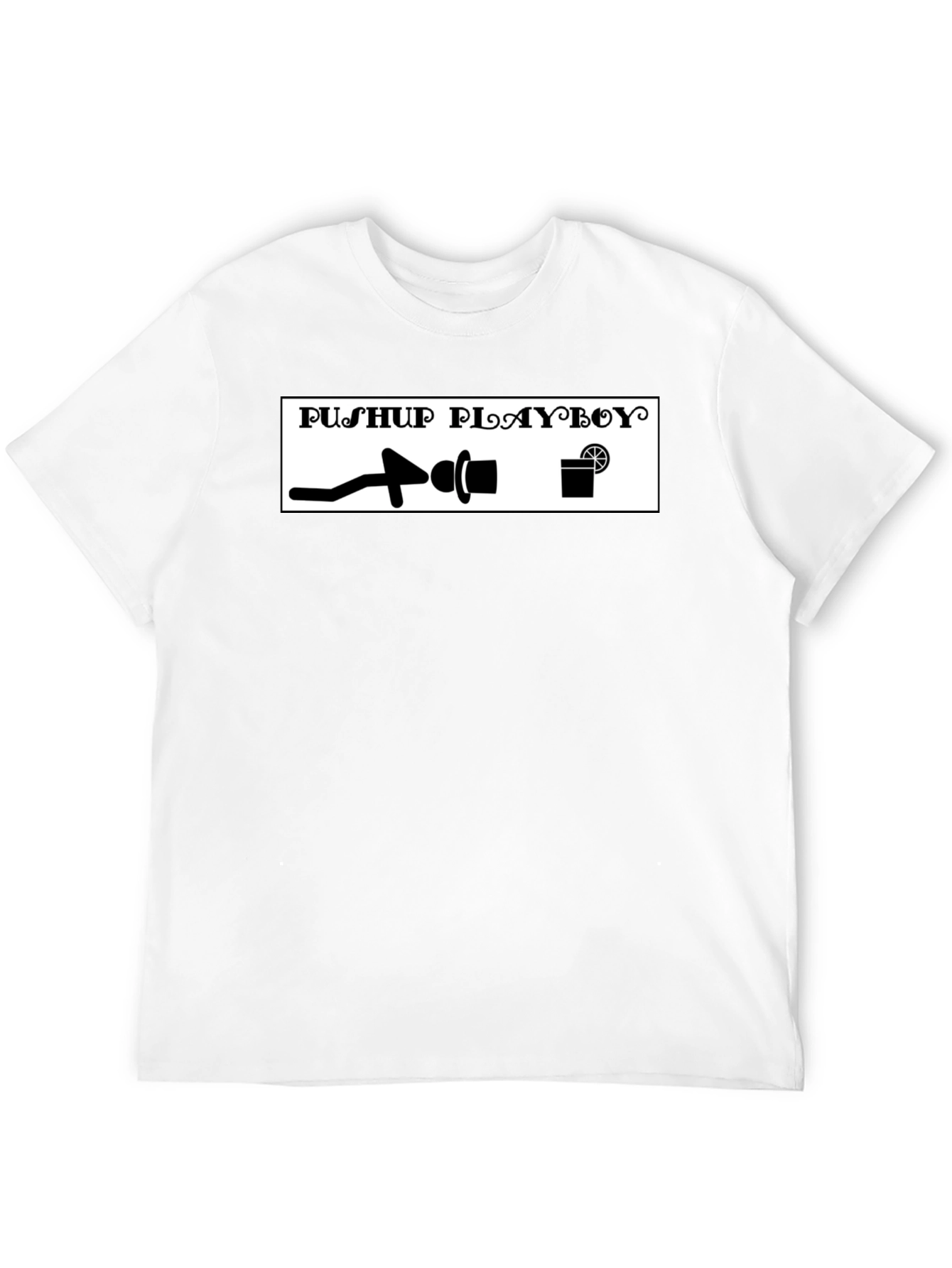 Pushup Playboy T-Shirt - Black Graphic Tee