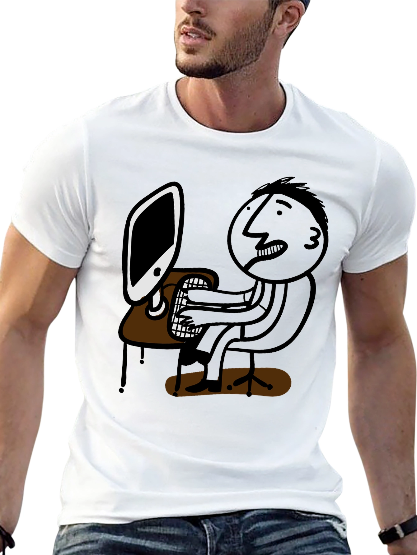 Funny Programmer T-Shirt - Cartoon Graphic Tee