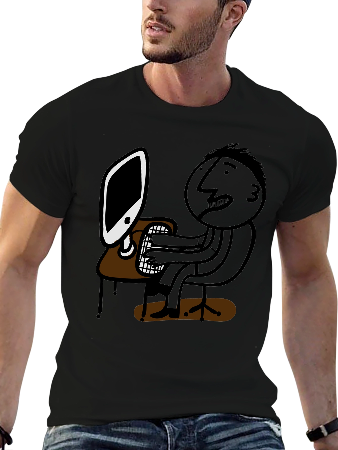 Funny Programmer T-Shirt - Cartoon Graphic Tee