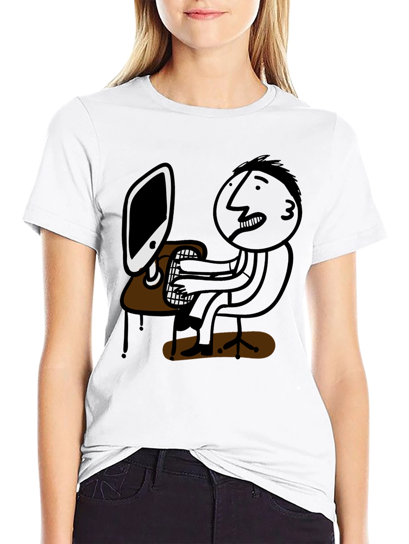 Funny Programmer T-Shirt - Cartoon Graphic Tee