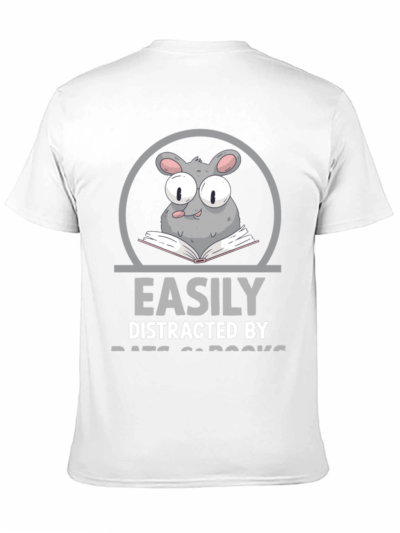Easily Distracted By Rats and Books Graphic T-Shirt
