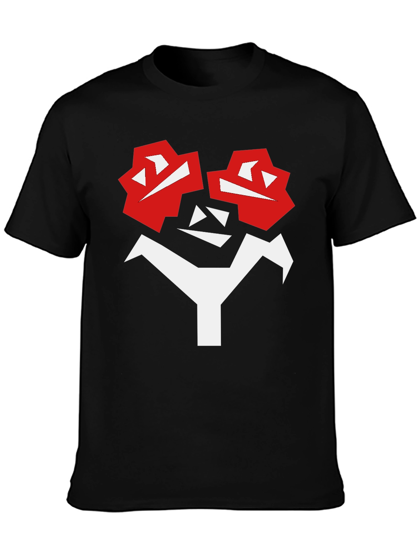 Abstract Face Graphic T-Shirt - Bold Black Tee