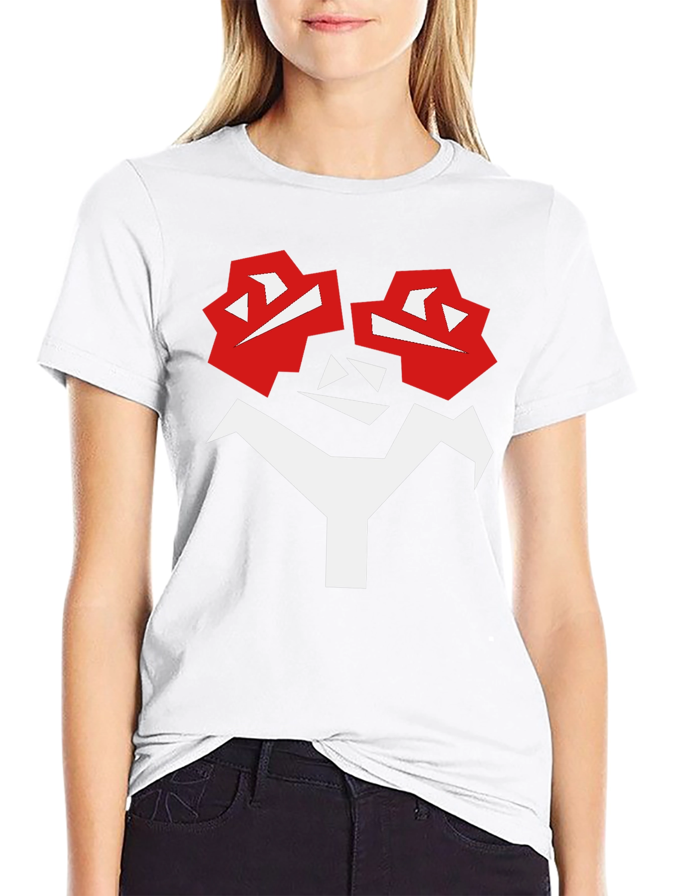 Abstract Face Graphic T-Shirt - Bold Black Tee
