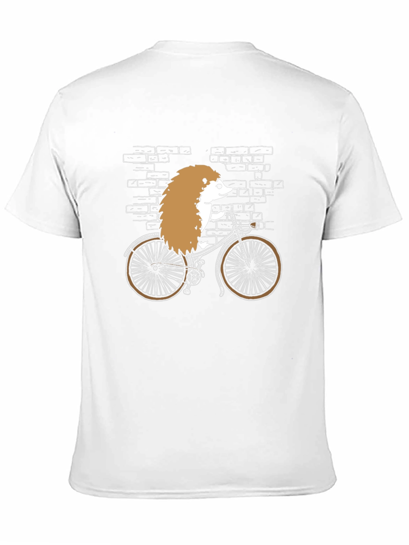 Hedgehog on Bike Graphic T-Shirt - Black