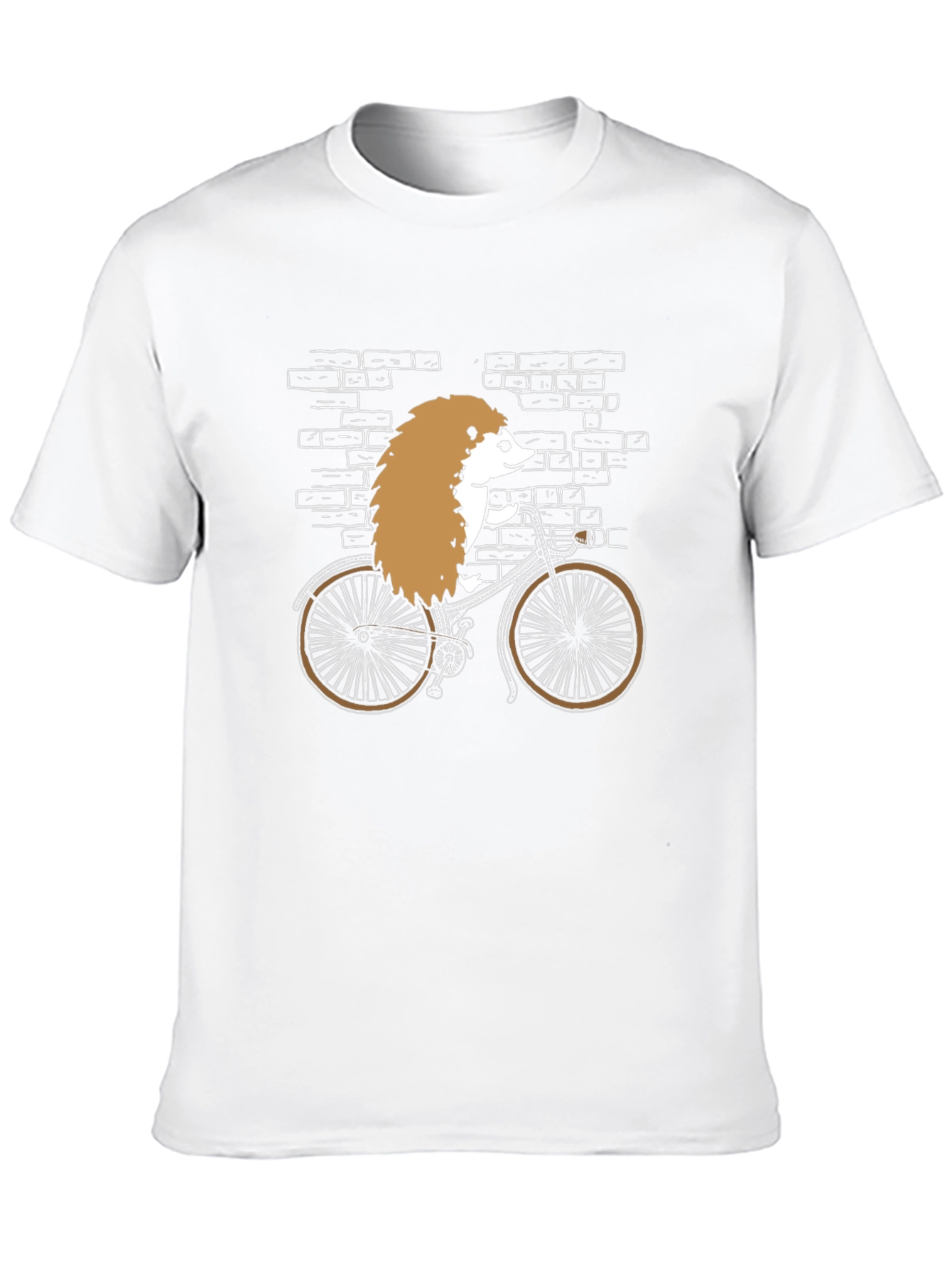 Hedgehog on Bike Graphic T-Shirt - Black