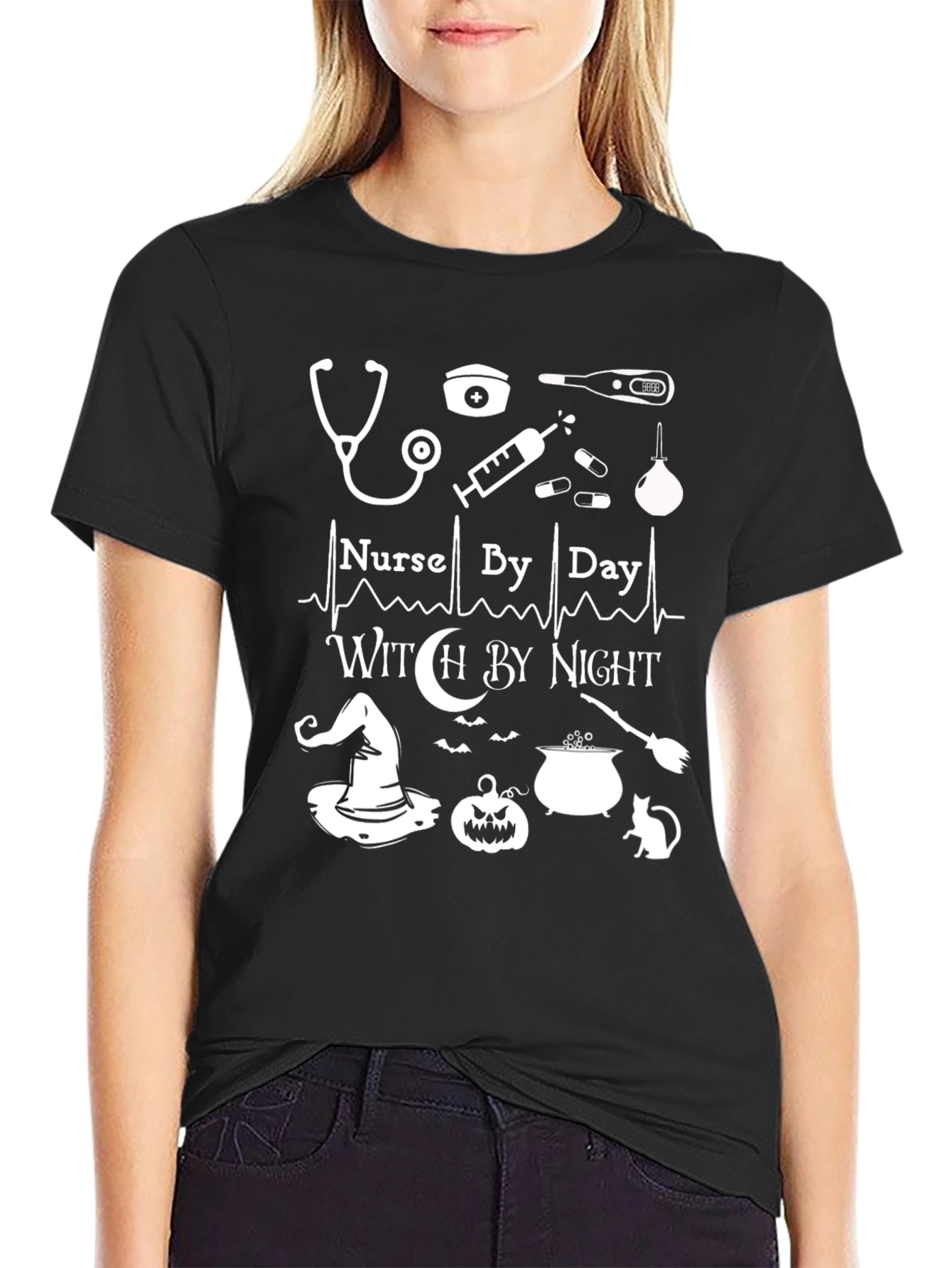 Nurse by Day Witch by Night T-Shirt