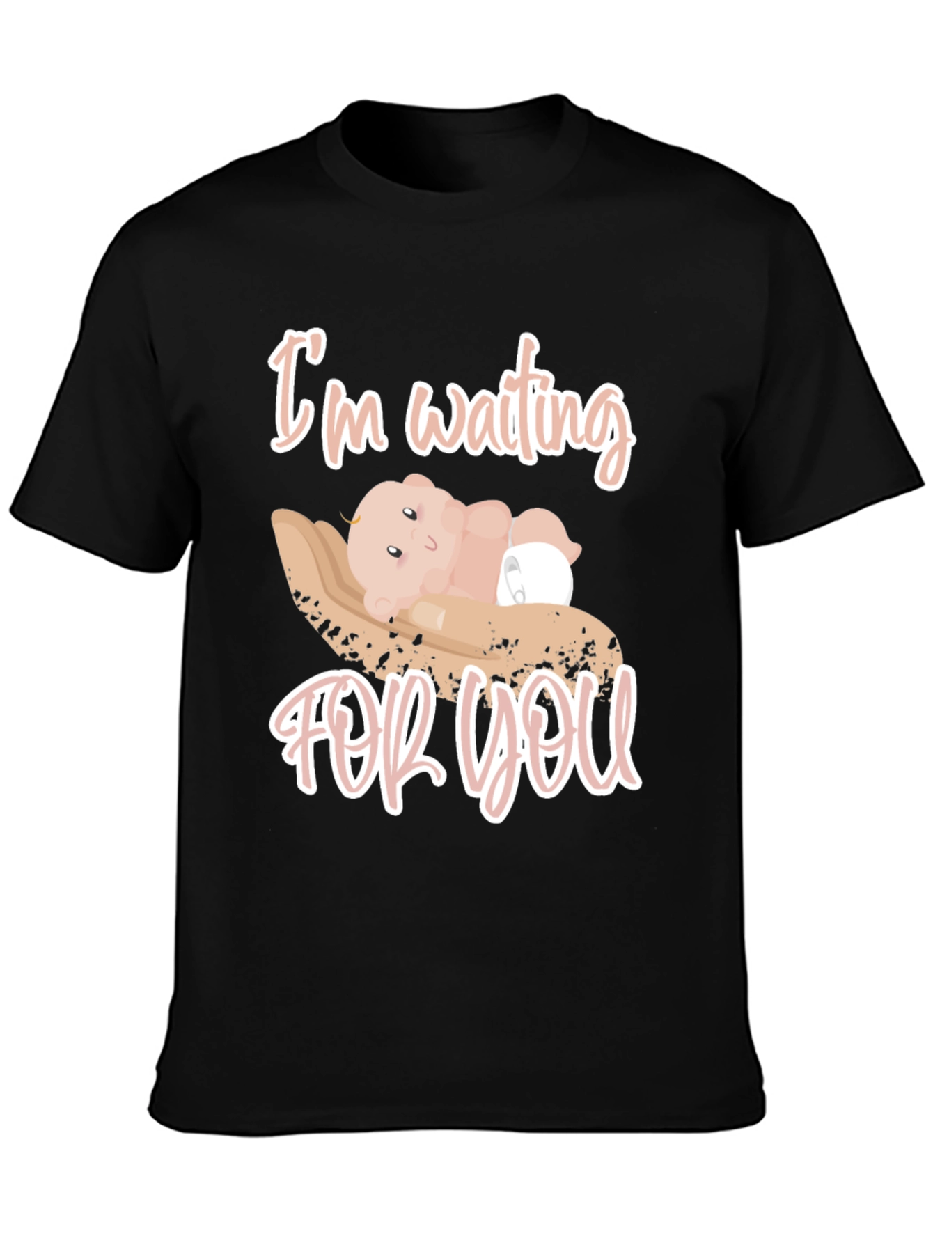 Cute Im Waiting For You Baby Graphic Tee