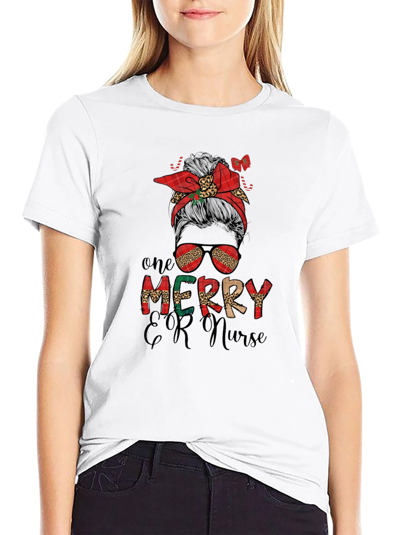 One Merry ER Nurse Christmas Graphic Tee