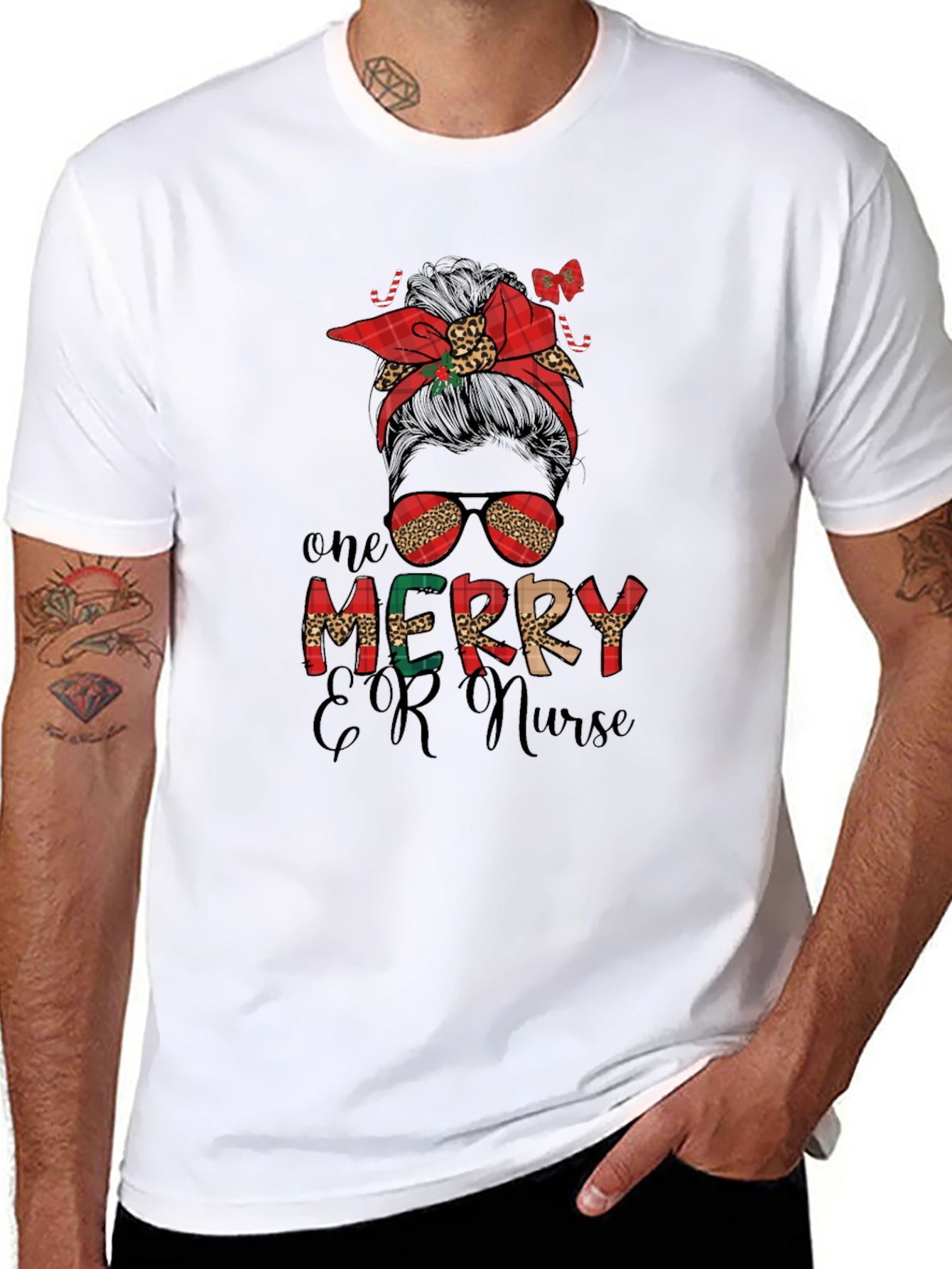 One Merry ER Nurse Christmas Graphic Tee