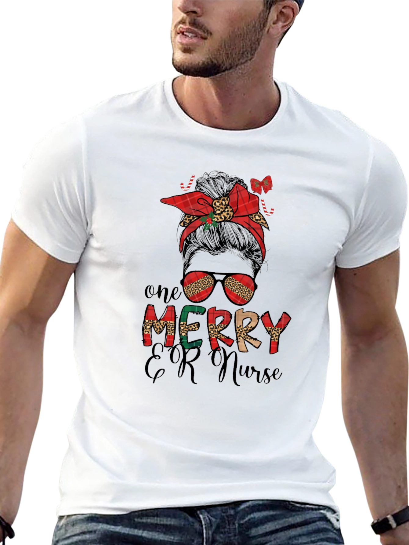 One Merry ER Nurse Christmas Graphic Tee