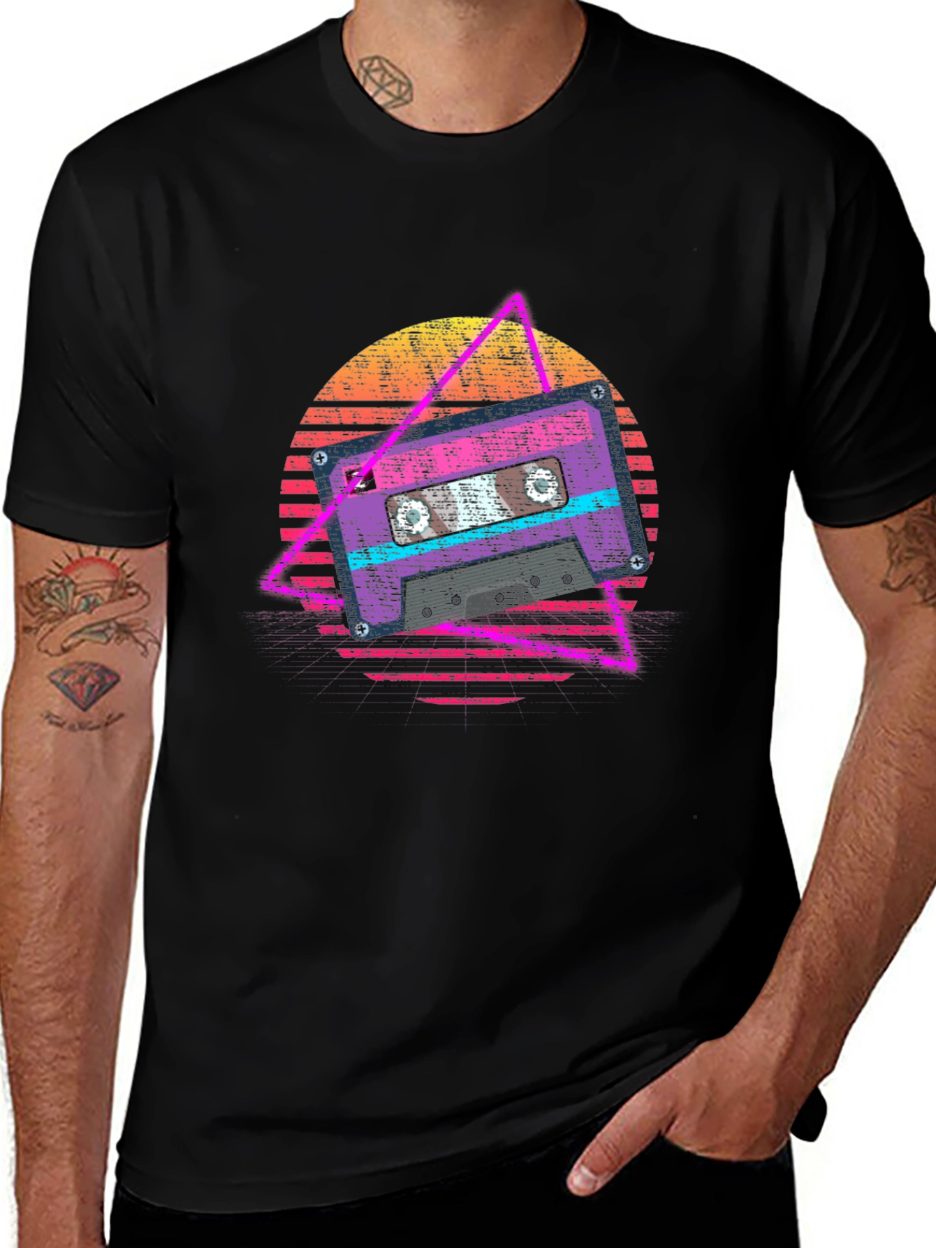 Retro Cassette Tape Graphic Tee - 80s Vibe T-Shirt