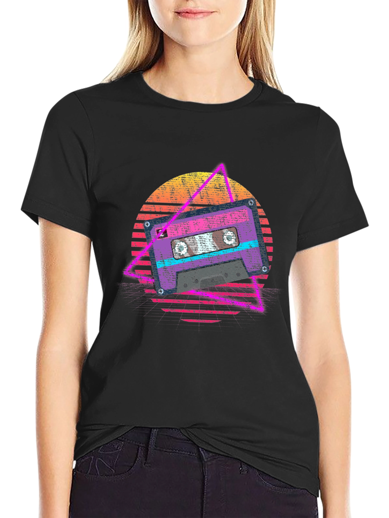 Retro Cassette Tape Graphic Tee - 80s Vibe T-Shirt