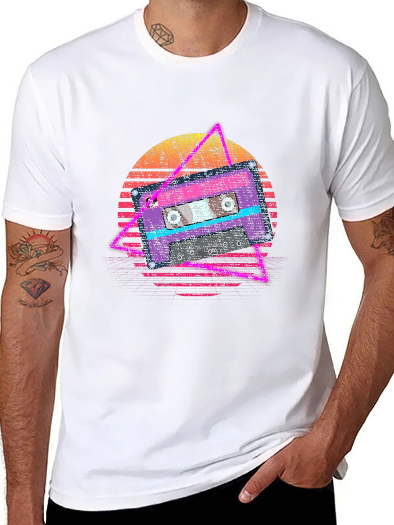 Retro Cassette Tape Graphic Tee - 80s Vibe T-Shirt