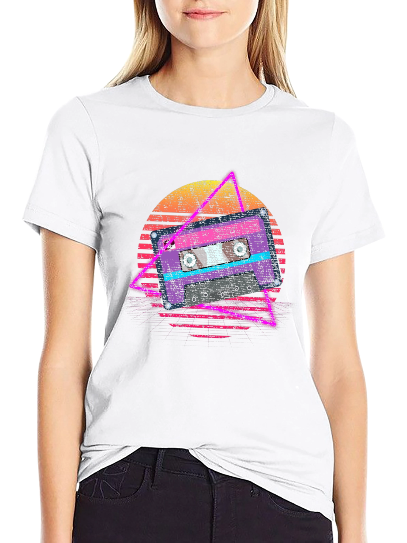 Retro Cassette Tape Graphic Tee - 80s Vibe T-Shirt