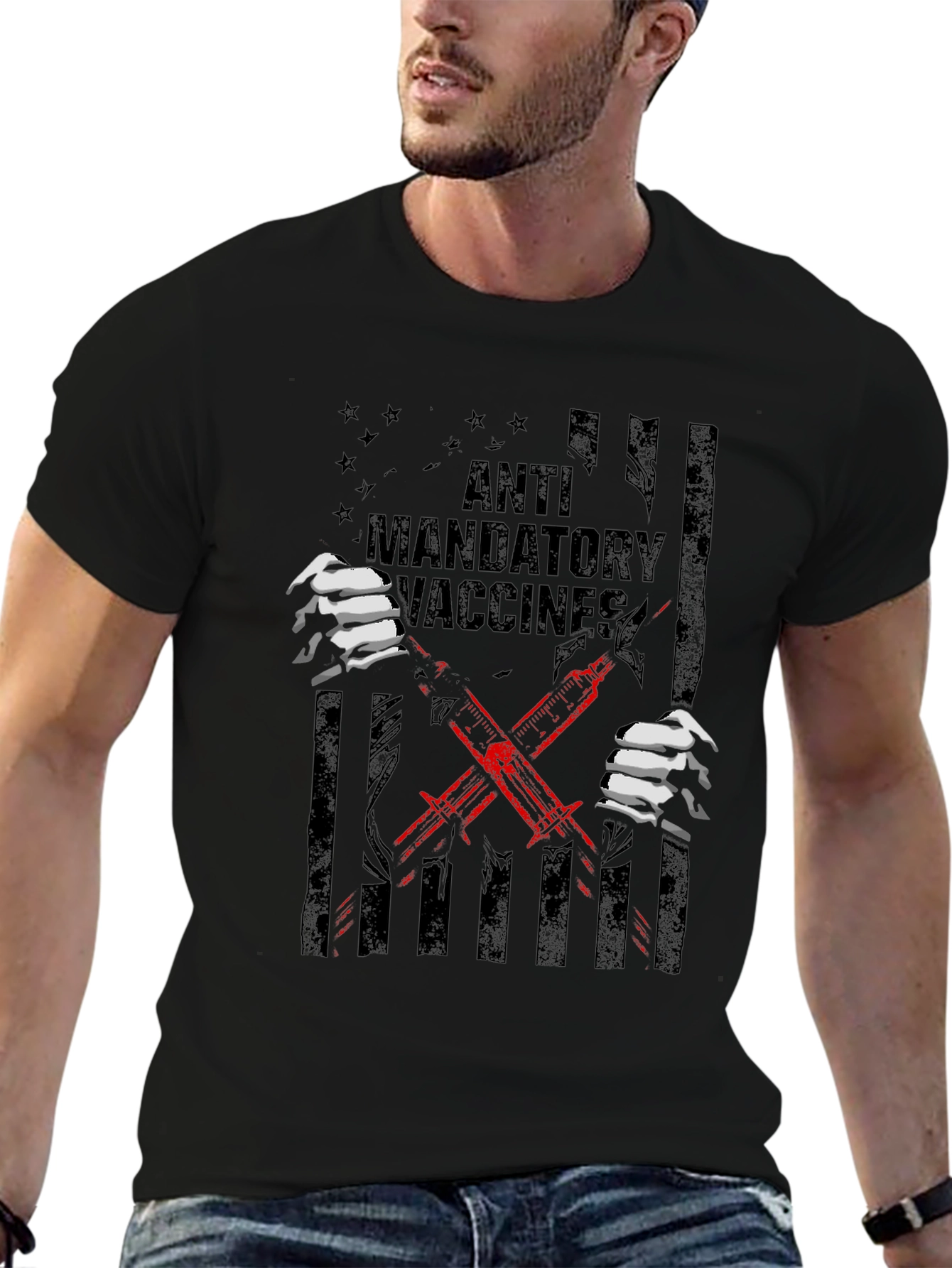 Anti Mandatory Vaccines Graphic T-Shirt