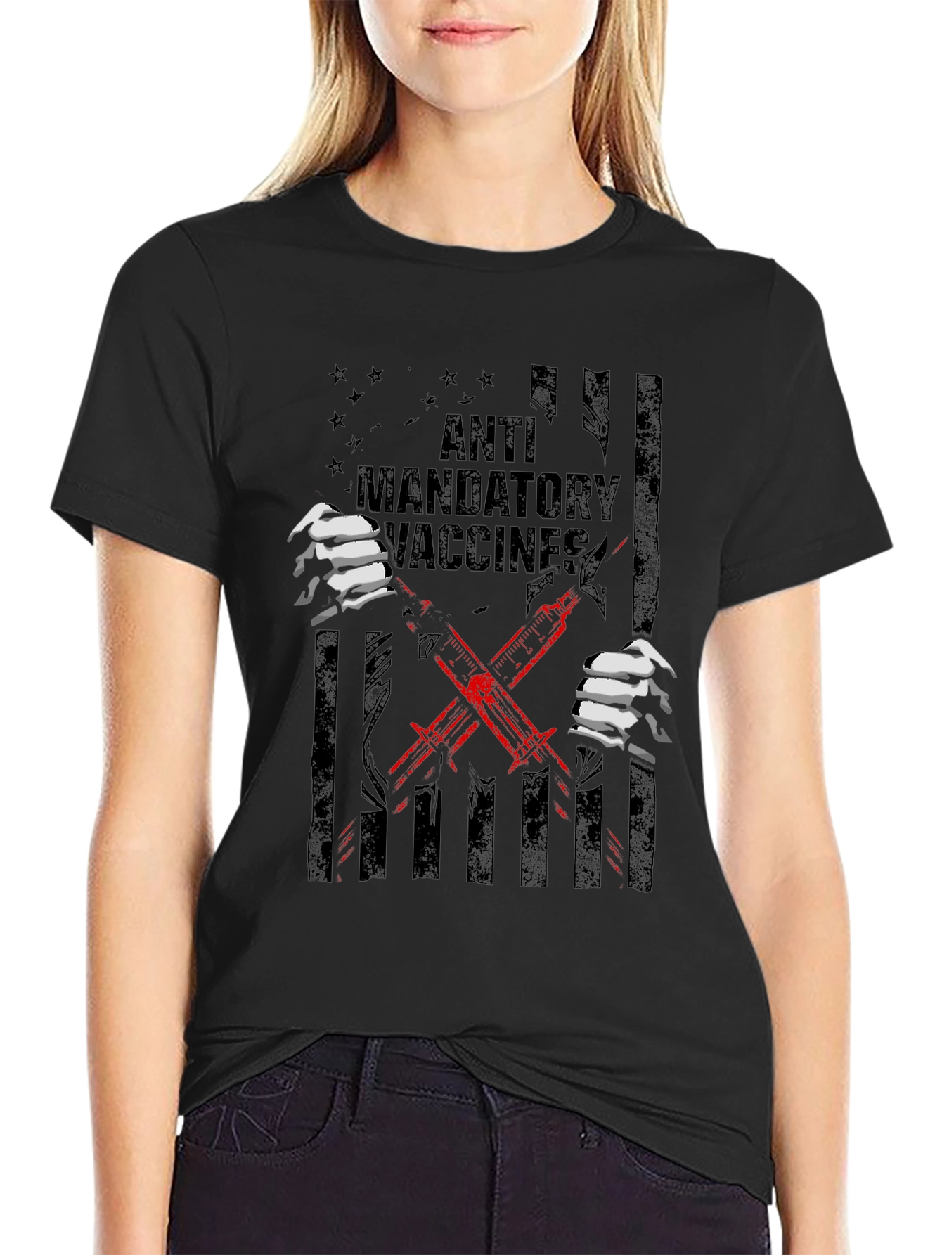 Anti Mandatory Vaccines Graphic T-Shirt