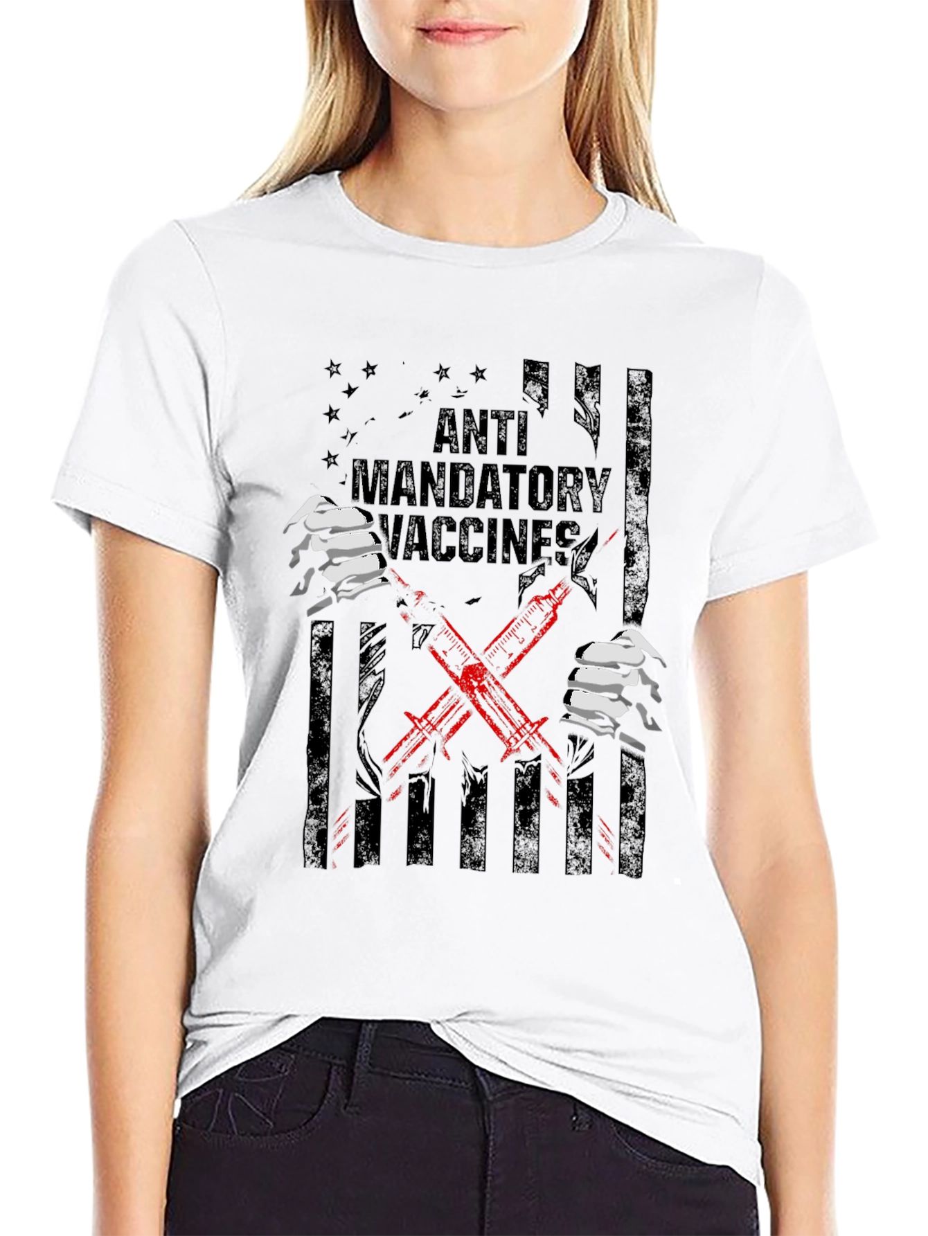 Anti Mandatory Vaccines Graphic T-Shirt