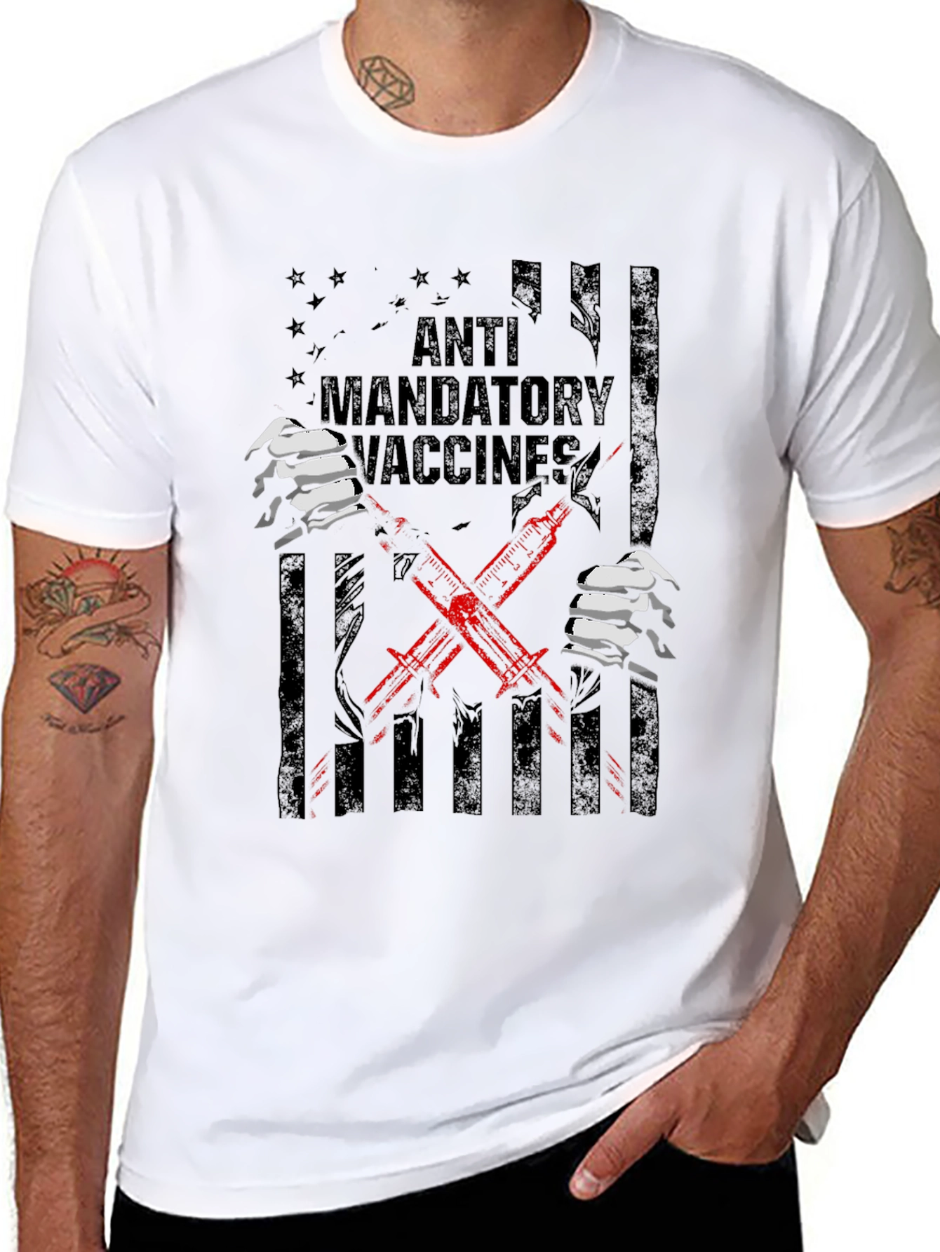 Anti Mandatory Vaccines Graphic T-Shirt