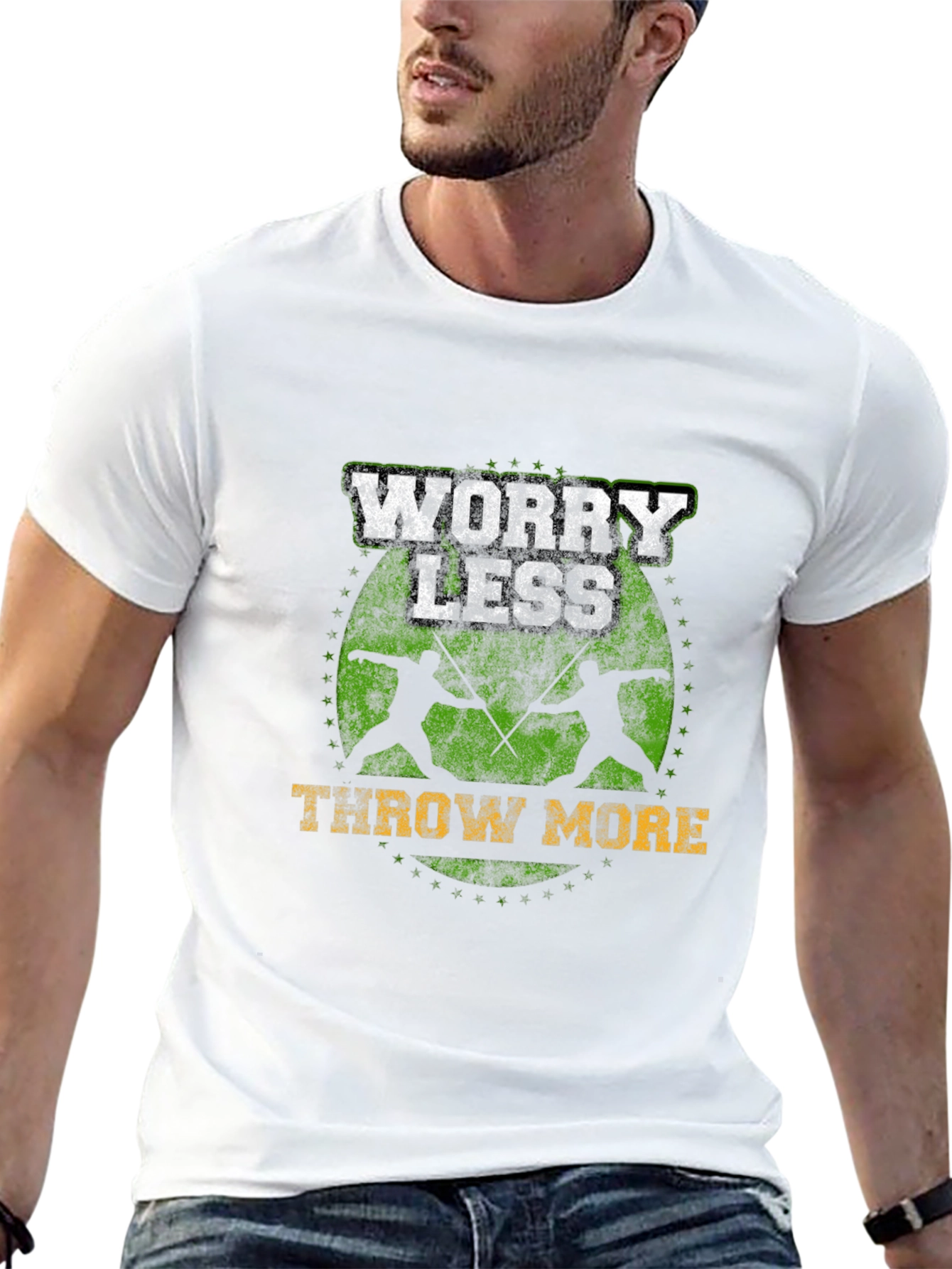 Worry Less Throw More Fencing T-Shirt