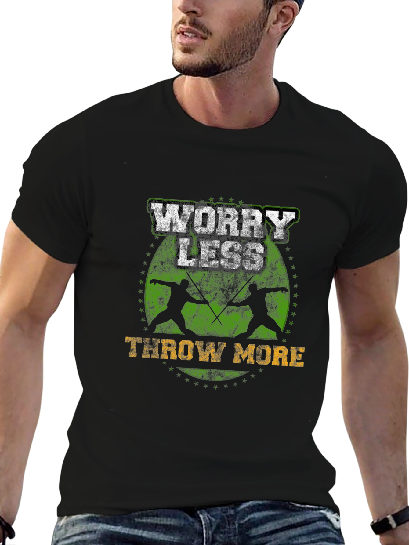Worry Less Throw More Fencing T-Shirt