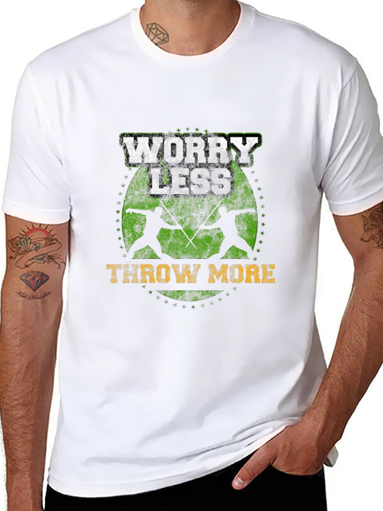Worry Less Throw More Fencing T-Shirt