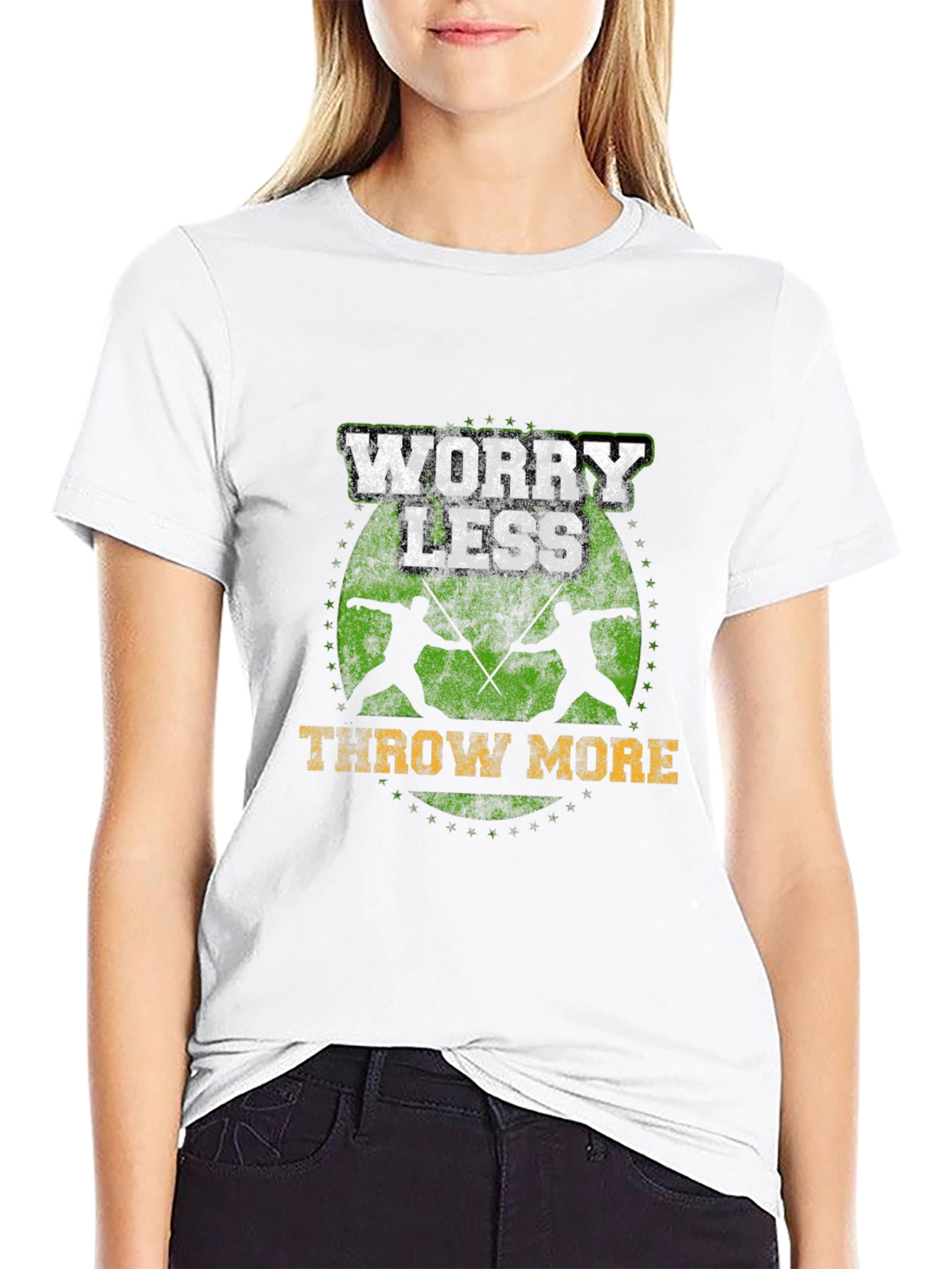Worry Less Throw More Fencing T-Shirt