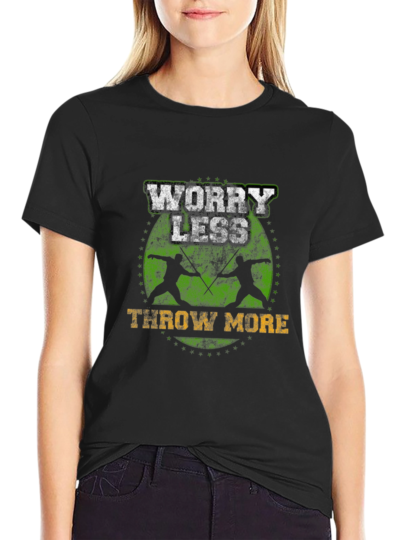 Worry Less Throw More Fencing T-Shirt