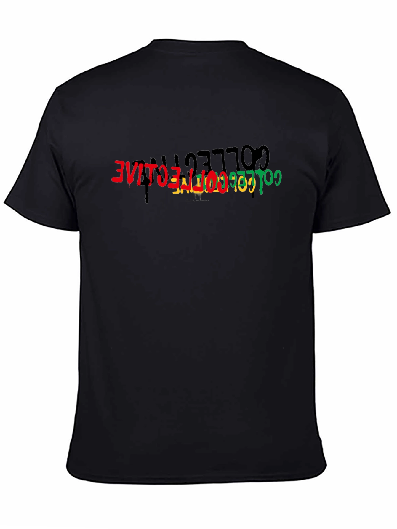 Collective T-Shirt - Black Cotton Tee with Graphic Print