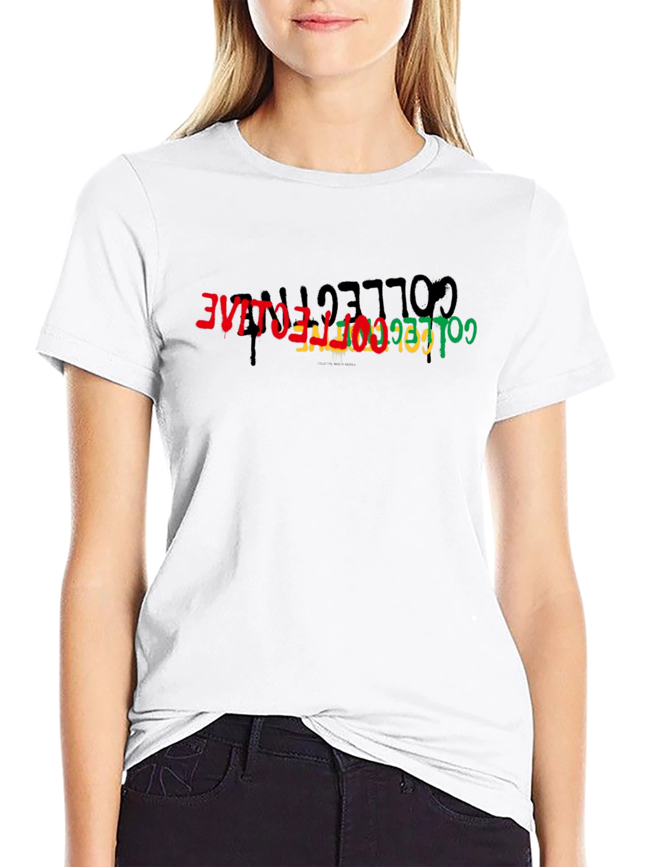 Collective T-Shirt - Black Cotton Tee with Graphic Print