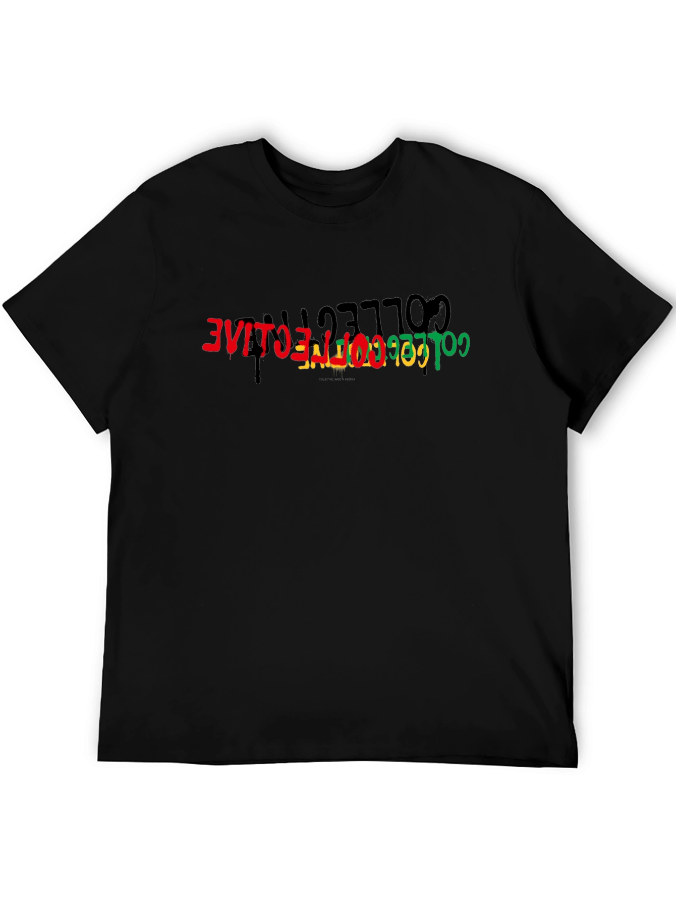 Collective T-Shirt - Black Cotton Tee with Graphic Print