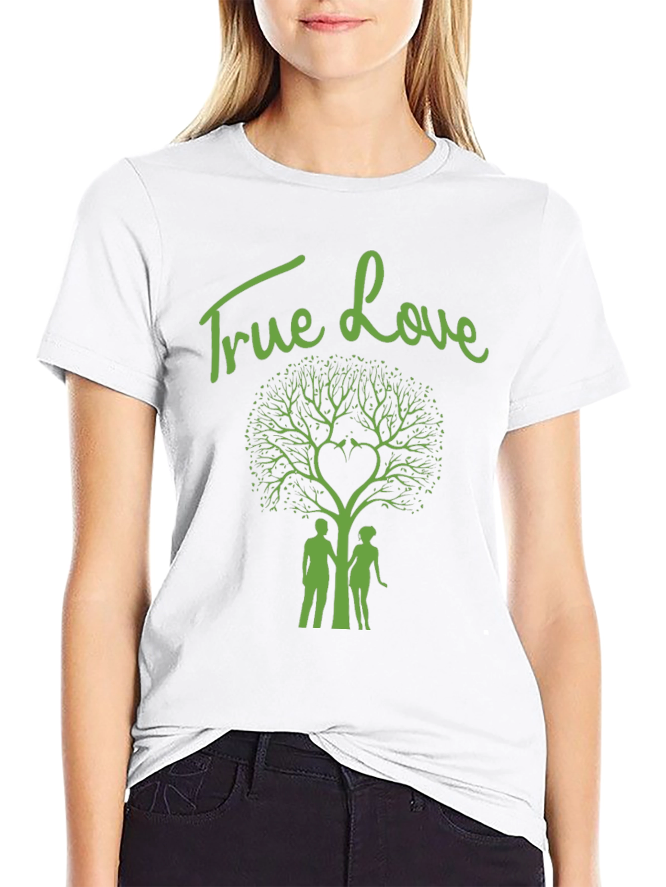 True Love Tree Graphic Tee - Stylish Black T-Shirt