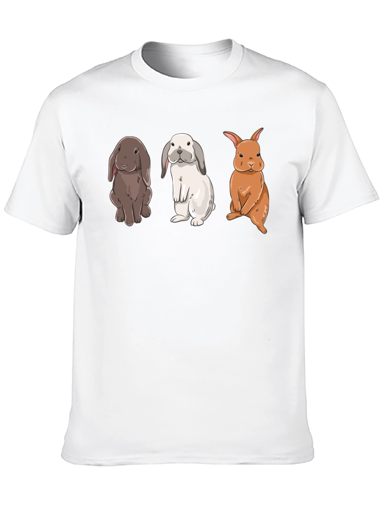 Rabbits Graphic T-Shirt Cute Bunny Tee Unisex