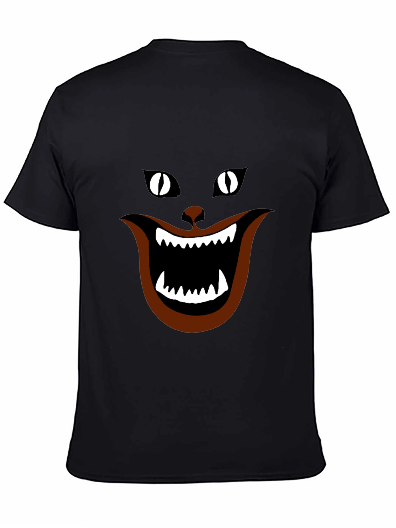 Funny Black Cat T-Shirt - Cheshire Grin