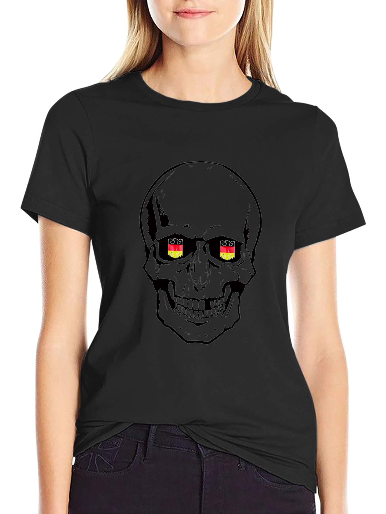Skull German Flag Eye T-Shirt