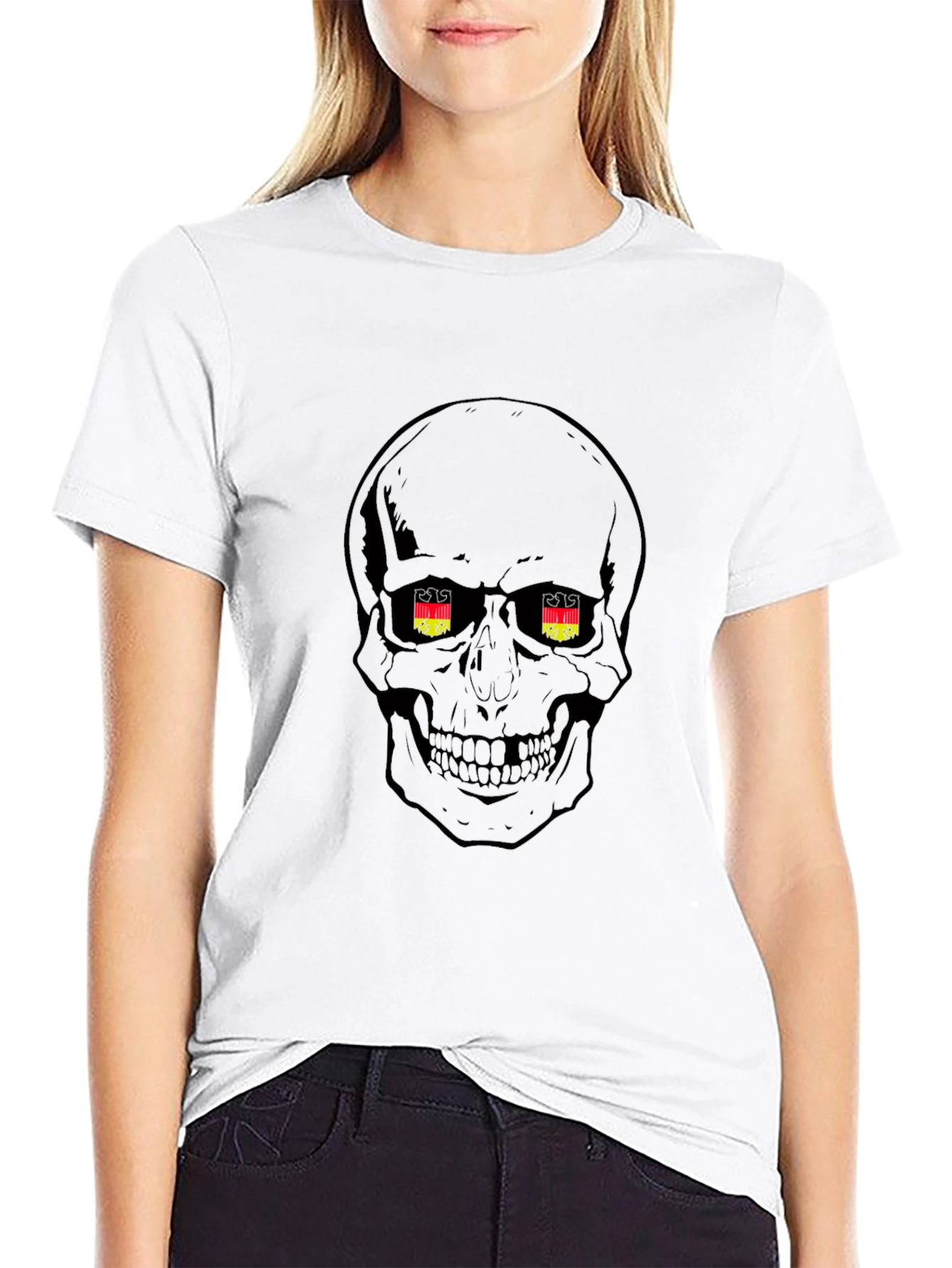 Skull German Flag Eye T-Shirt