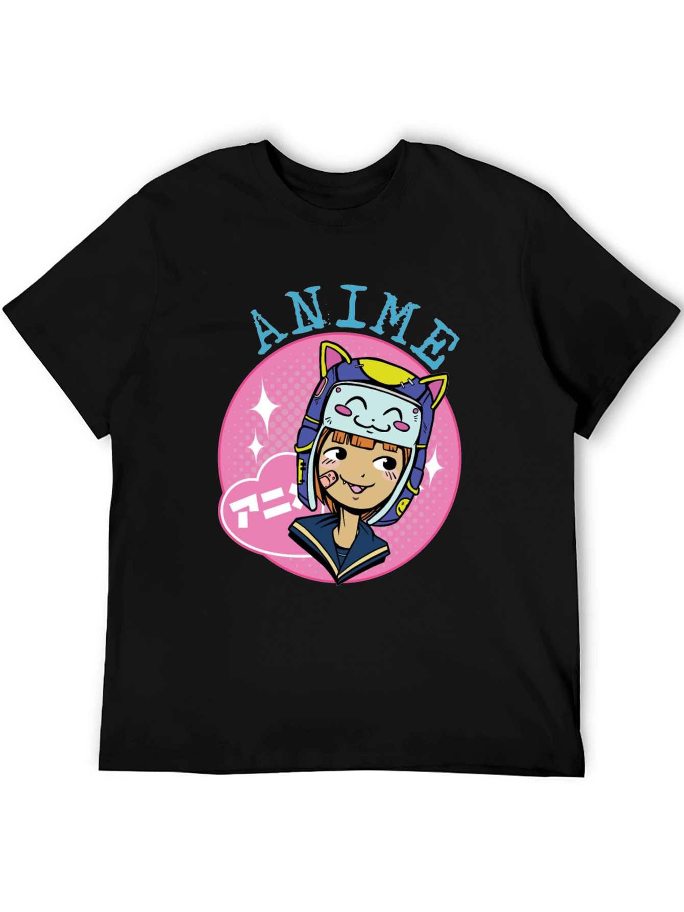 Anime Girl Graphic Tee - Cool Cartoon T-Shirt