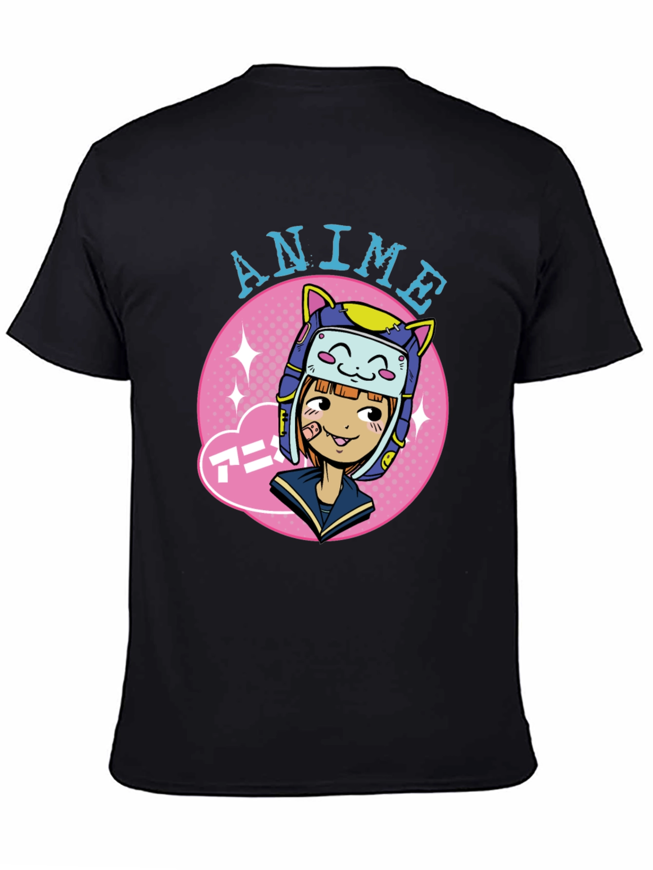 Anime Girl Graphic Tee - Cool Cartoon T-Shirt