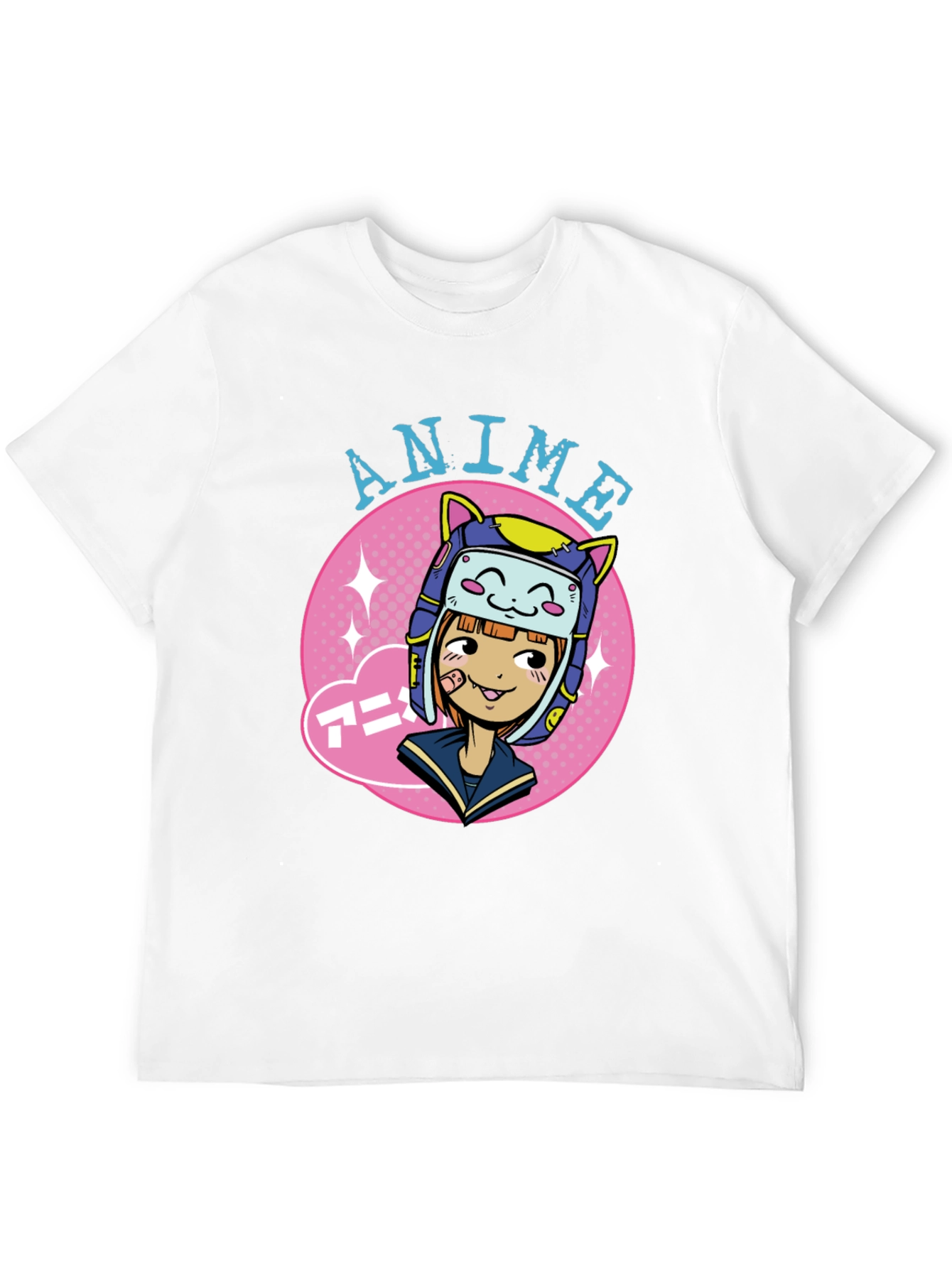Anime Girl Graphic Tee - Cool Cartoon T-Shirt