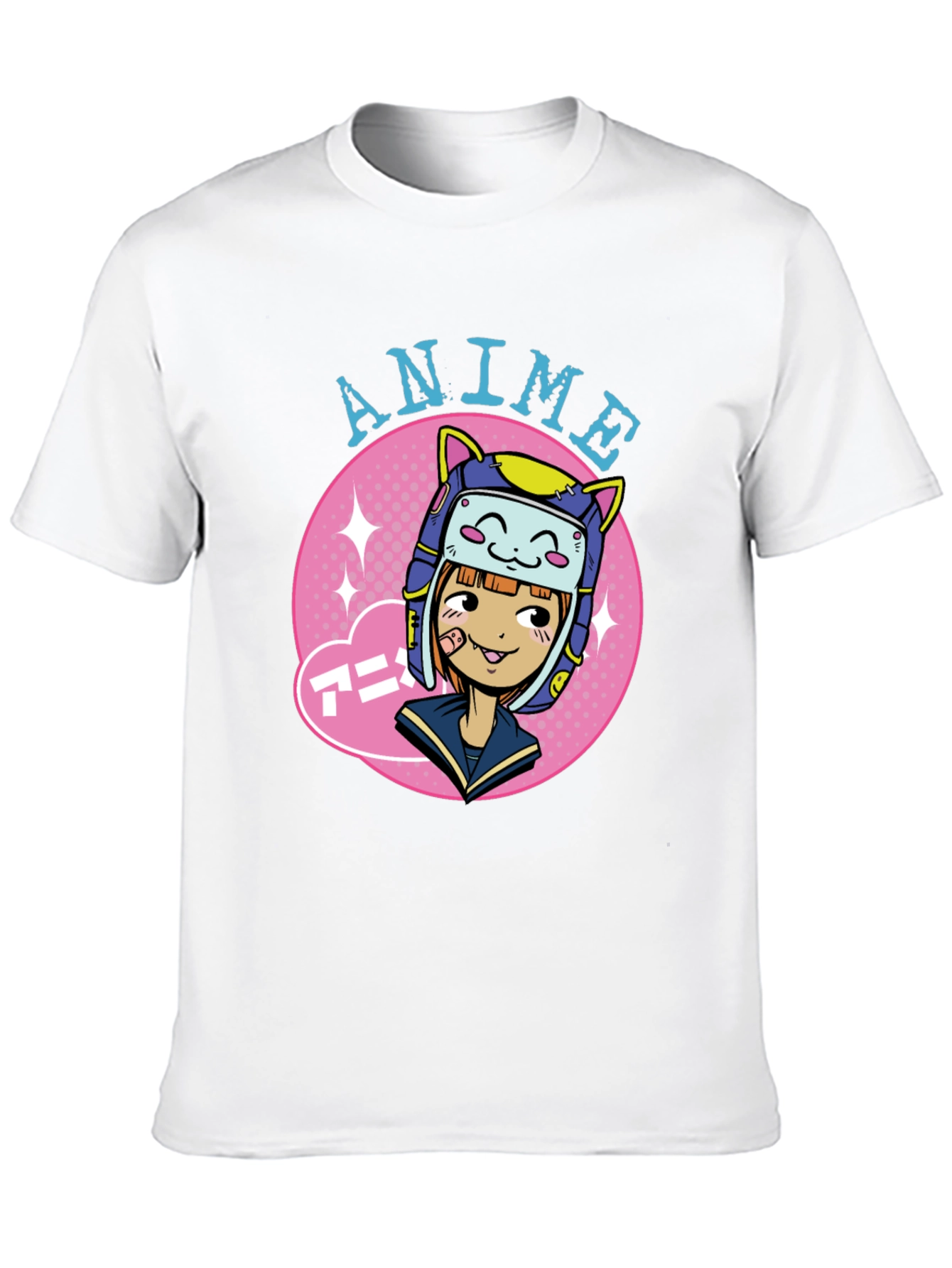 Anime Girl Graphic Tee - Cool Cartoon T-Shirt
