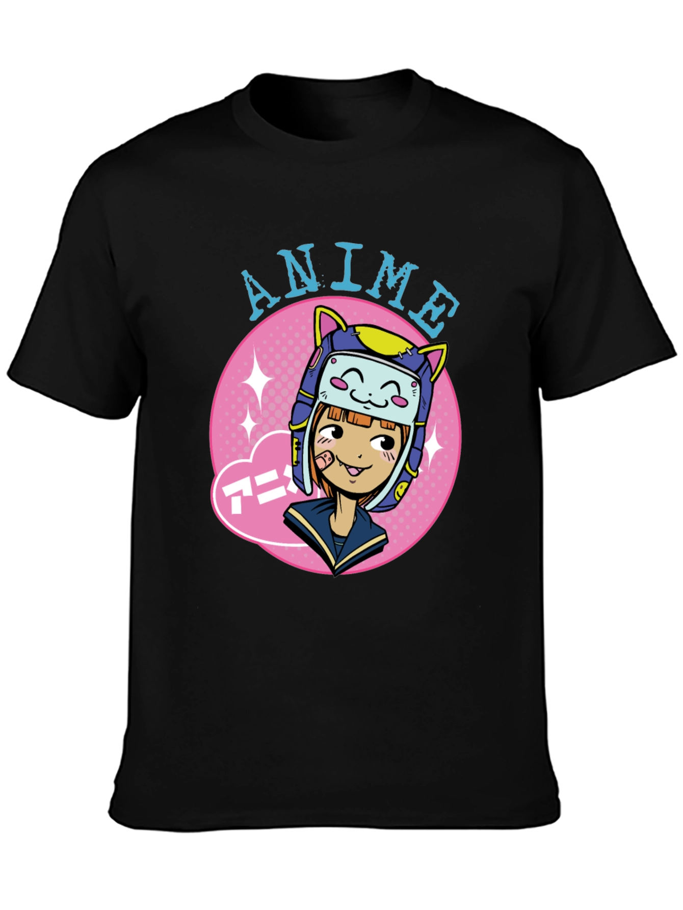 Anime Girl Graphic Tee - Cool Cartoon T-Shirt