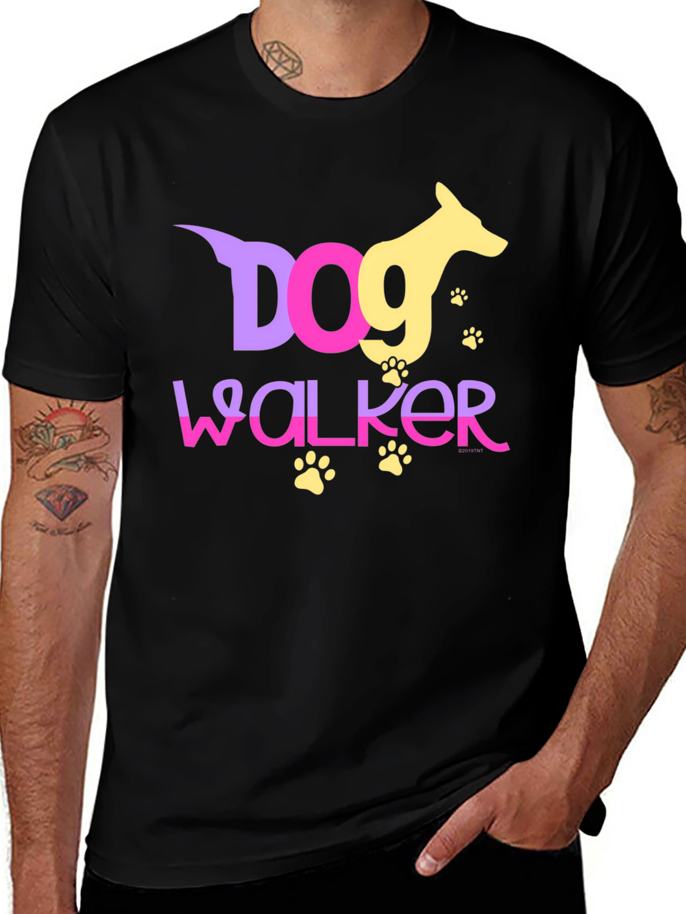 Dog Walker Graphic Tee - Pet Lover T-Shirt