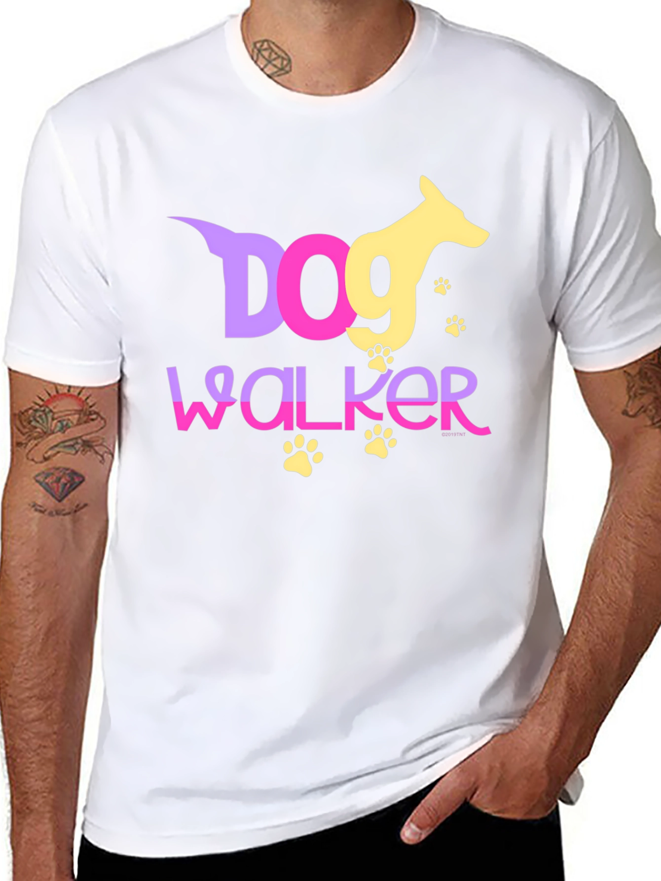 Dog Walker Graphic Tee - Pet Lover T-Shirt